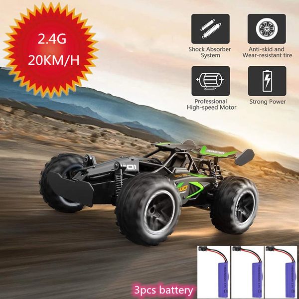 

20km/h high speed 2.4ghz 2wd rc racing car off load climbing truck vehical with power motor independent shock absorption rtf