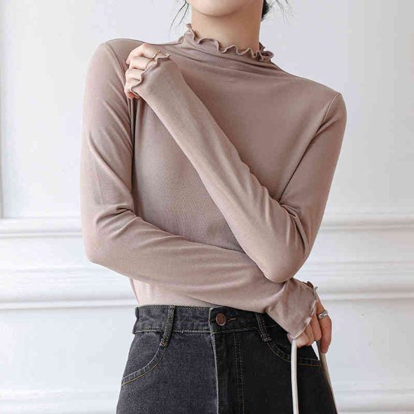 

women's sweaters autumn winter fashion women's fashions modal female pullovers cotton femme turtleneck elastic high 50vs, White;black