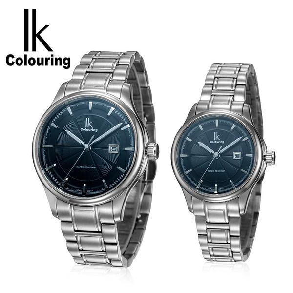 

2pcs/ lot anniversary valentine's romantic gift his and hers quartz analog wrist watches gifts set for lovers of 2 wristwatches, Slivery;brown