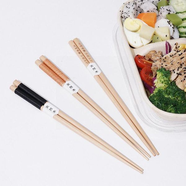 

chopsticks handmade japanese natural chestnut wood sushi set tie line gift value chinese t7n6