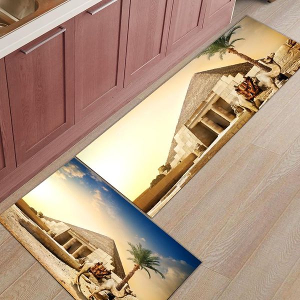 

cushion/decorative pillow 2pcs/set camel desert dusk pyramid long kitchen mat bedroom entrance doormat home floor decor rug living room carp