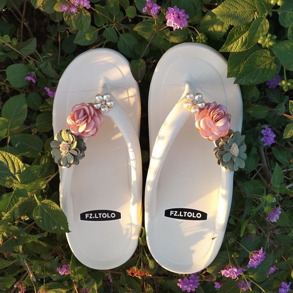 

slippers shoes woman 2021 flat rubber flip flops luxury slides shale female beach flower soft hawaiian designer sabot basic pu f, Black