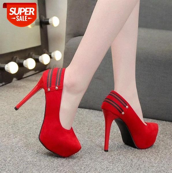 

spring's new super-high-heeled fine-heeled women's shoes with high-heeled #bx5e, Black