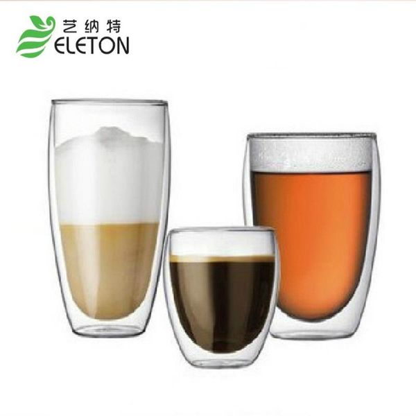 

heat-resistant double wall glass cup beer coffee set handmade creative mug tea mugs transparent drinkware wine glasses