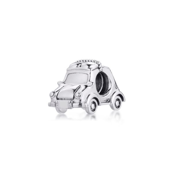 

sterling silver jewelry places electric car charm fits beaded snake chain bracelets woman diy beads for make up 2021 wholesale, Black