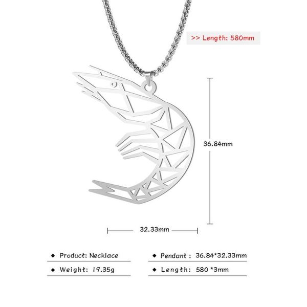 

cute childlike lobster shape hollow necklace fashion simple animal stainless steel pendant box chain for sale necklaces, Silver