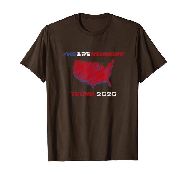 

we are new york not anti-trump but pro-trump 2020 t-shirt, White;black