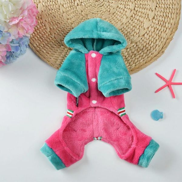 

dog apparel clothing plus velvet thickening warm pet cat shirt bandage windproof vest winter clothes jacket sweater w1107