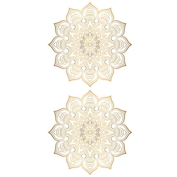 

wall stickers 2pcs simple modern sticker waterproof living room decor golden