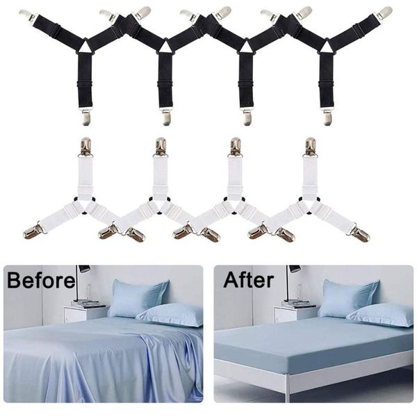 

sheets & sets 3 clips bed corner holder sheet fasteners mattress cover heavy duty bedding elastic straps adjustable