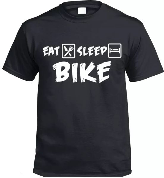 

eat sleep moto camiseta regalo divertido moto rider ride ciclo regalo, White;black