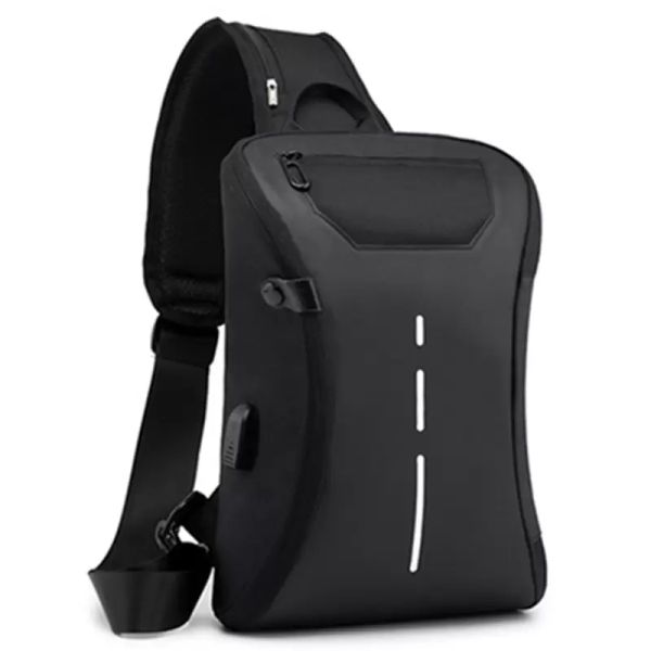 Öffnen und Schließen Business Brusttasche Schulter Messenger Handtasche Tablet Computer Handy USB Ladespeicher Packback Taschen Männer und Frauen