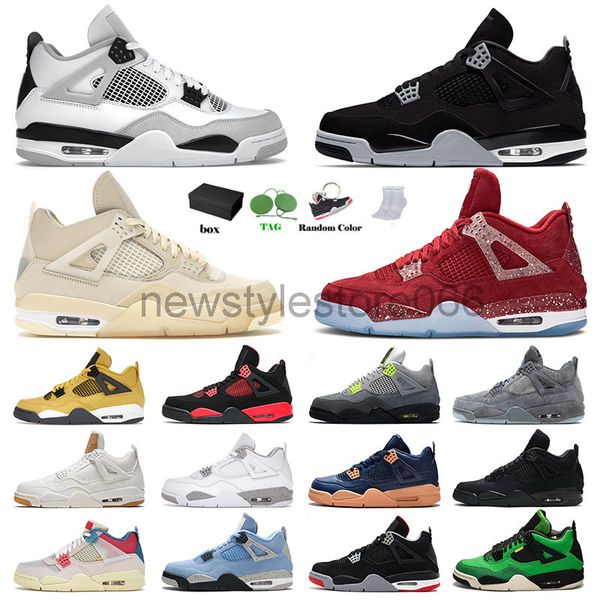 

jumpman 4 4s iv designer basketball shoes for mens womens black cat canvas air jordan 4 university blue cactus jack manila toro bravo denim