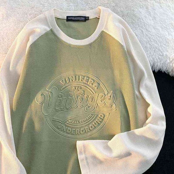 Langarm-T-Shirt für Männer und Frauen, extra groß, Academy Vintage-Nischen-Ästhetik-Top, 2022, einfache Nähte, Persönlichkeit, Liebhaber-Shirt, T220808