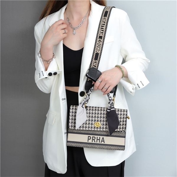 

grid broadband small square women's printed single fashion trend messenger 75% off online wholesale