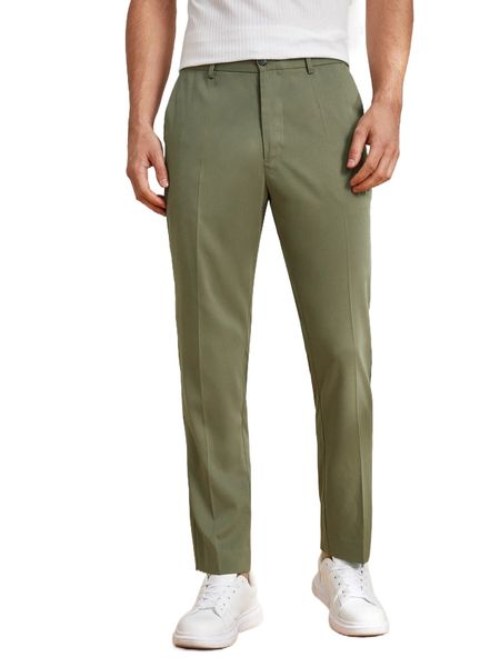 

men slant pockets tailored pants h4ew#, Black