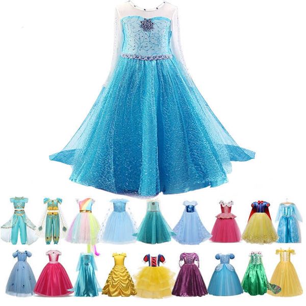 

fantasy princess dress for girl cosplay halloween disguise costume kids carnival party clothes size 4-10 years, Red;yellow