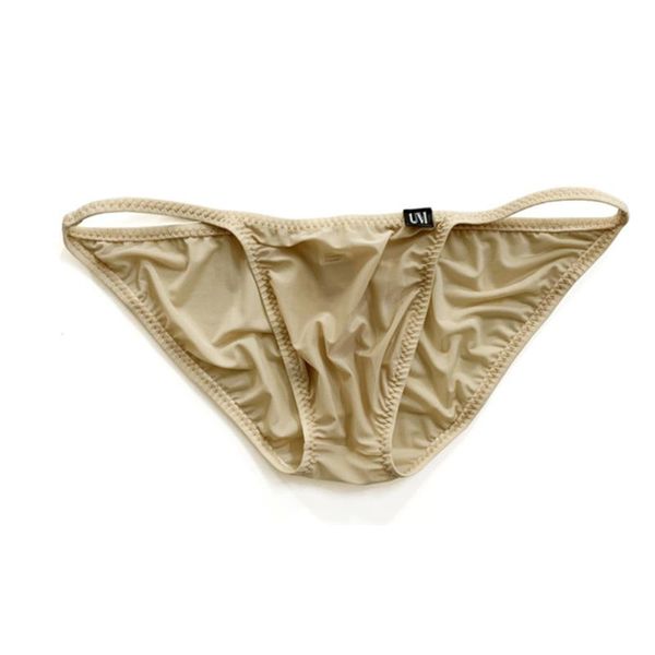 Unterhosen Männer Transluzente Tanga Unterwäsche Niedrige Taille Sexy Slip Weiche Tasche Seidige Elastische Atmungsaktive Kleidung InnerUnderpants