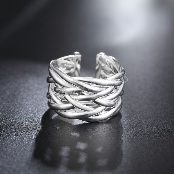 

925 silver color ring for women adjustable fashion retro wedding engagement party gifts charm jewelry high quality