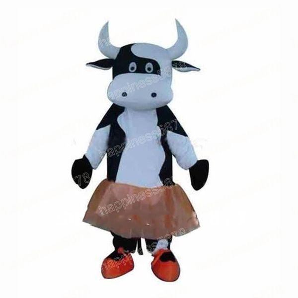 Performance Adorável mascote de vaca trajes de halloween desenho animado de Natal traje publicidade carnaval unissex adultos roupas