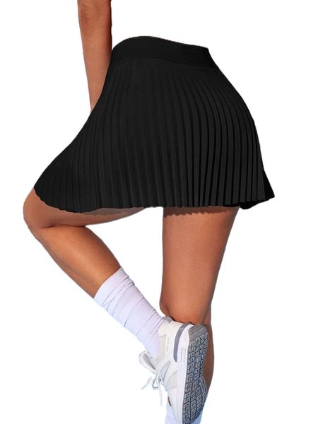 

breathable softness pleated tennis skort 39te#, Gray