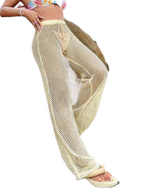 

pointelle knit knot front pants without panty i4ey#, Black;white