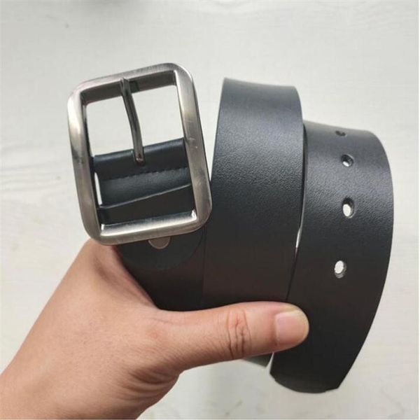 

2022 fashion big buckle genuine leather belt with box designer belts men women mens aa10286i, Black;brown