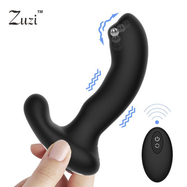 Rolling Vibrating Macho Prostate Massagem Remoto Controle Remoto Butt Plugues para Man G-Spot Estimular Gay Anal Sexo Brinquedos 220412