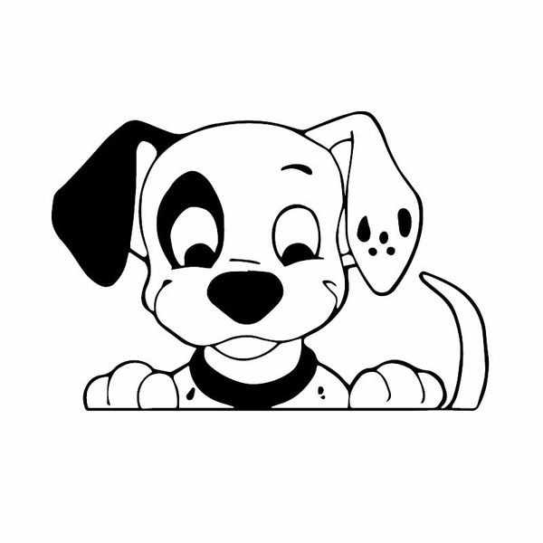 

ofk dalmatian dog vinyl decal decor car sticker funny pattern animal dog.