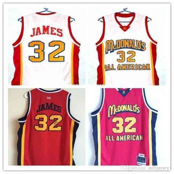 32# McDonald All American Basketball Jerseys personalize o nome do jogador e o número de camisas masculinas de qualquer tamanho