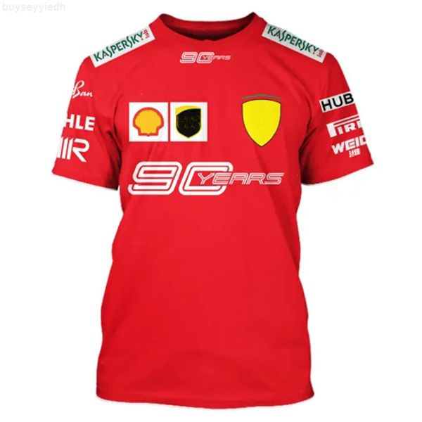 

spain sainz 3d print men's round neck t-shirt red f1 sports casual breathable plus size clothinggywqgywq, White;black