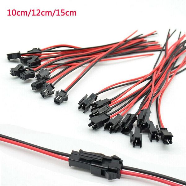 Outros acessórios de iluminação 5Pairs/10pcs 10cm 12cm 15cm JST SM 2PINS Plugue masculino para fêmea Cable Pigtail para tiras de LED Lightsot