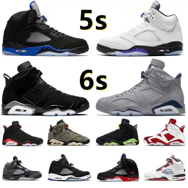 

jumpman 5 concord 6 georgetown men basketball shoes 5s easter bluebird racer blue raging bull 6s red oreo electric green unc metallic silver, Black