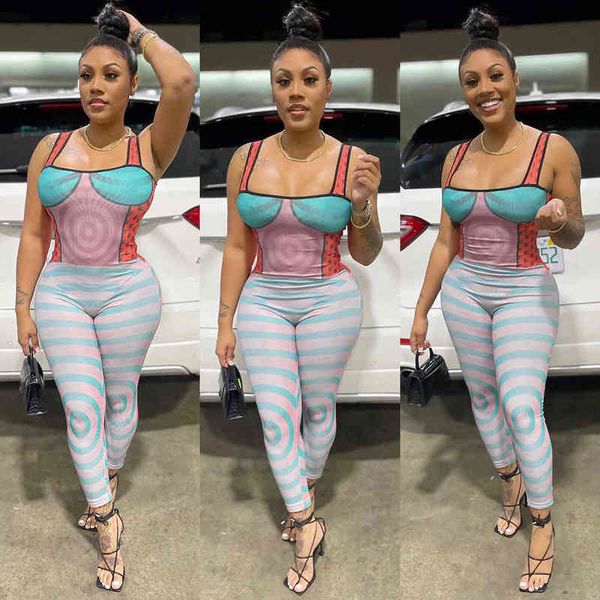 

m2070 women's printing temperament personalized jumpsuit, White