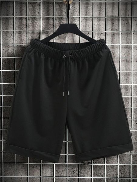 

men drawstring waist shorts k0bp#, White;black