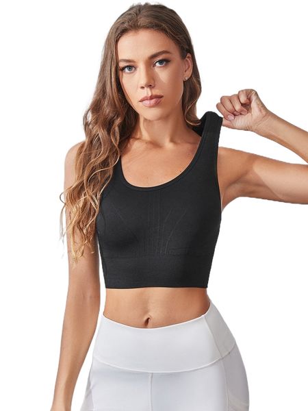 

seamless solid sports bra a5qw#, Gray