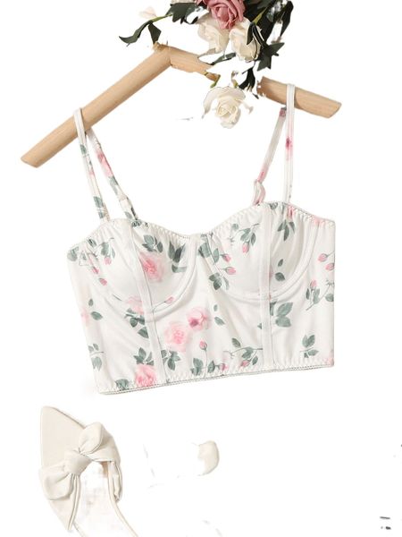 

floral underwire bra s2ed#, Black;red