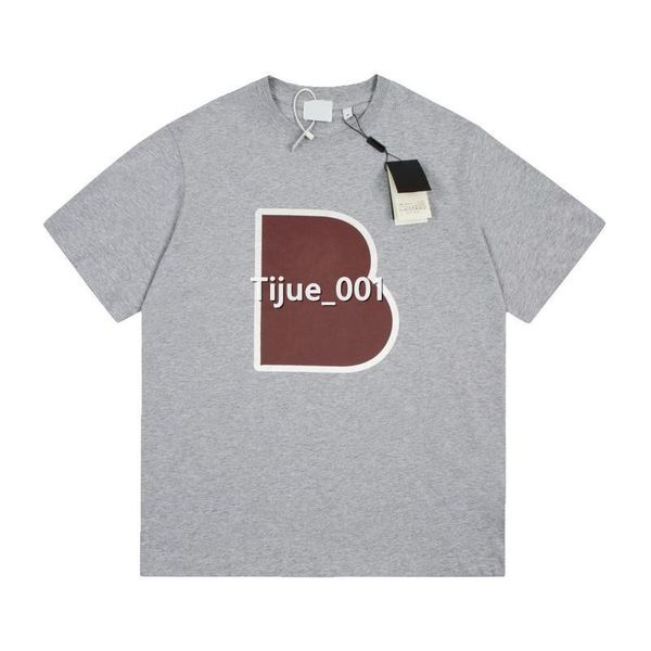 

22ss england letter printed tee fashion man women gray t-shirt summer street oversized hip hop high end designer t-shirts breathable casual, White;black