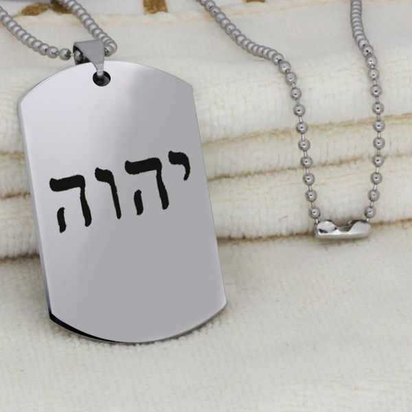 Colares pendentes de colar hebraico colar jóias de aço inoxidável para homens e mulheres aceitam gotas yp8682PingPenda