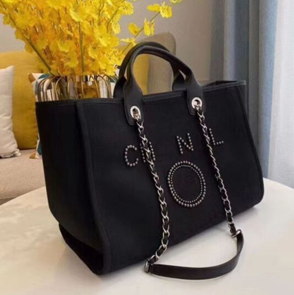 

designer luxury classic beach bags canvas pearl evening bag brand portable shopping large capacity handbag women handbags label backpack lad