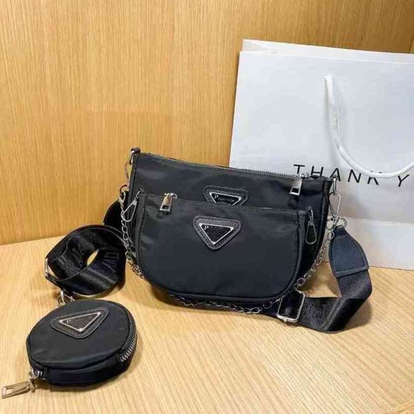 

70% 2022 new luxury bags family three piece underarm female double layer chain diagonal span bag mahjongwomen's fashion bags
