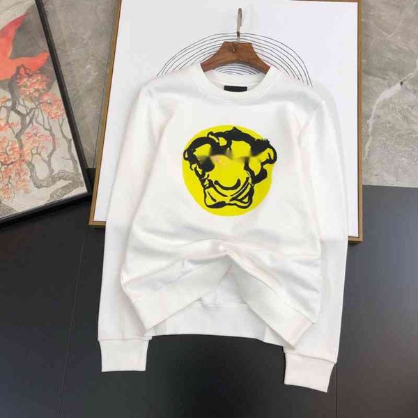 

selling designer sweater cartoon medusa round neck sweatshirt fashion casual loose hip hop hoodie men and women long sleeve t-shirt, Black