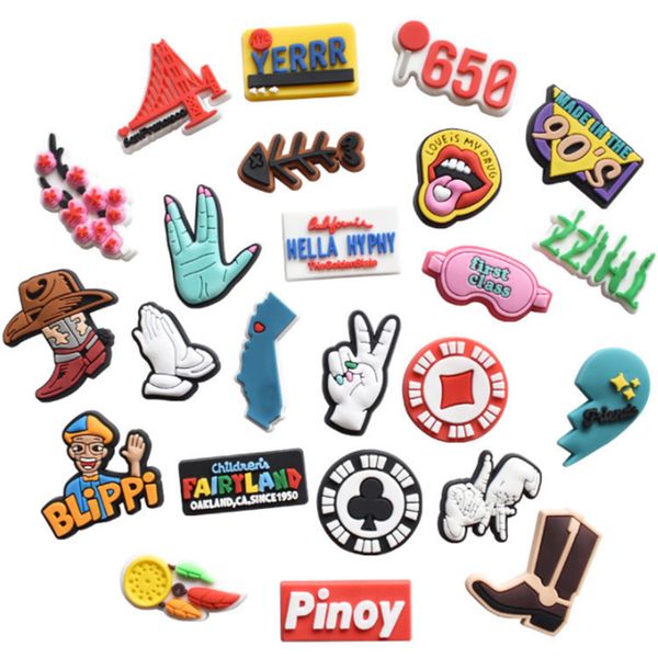 

fast delivery pvc soft rubbe croc shoe charms colorful cartoon shoecharms buckle shoe accessories for clog bracelet wristband gift, White;pink