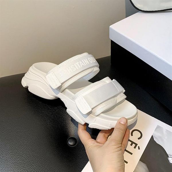 

family d dad sandals for women in summer sports thick soled velcro beach325d, Black