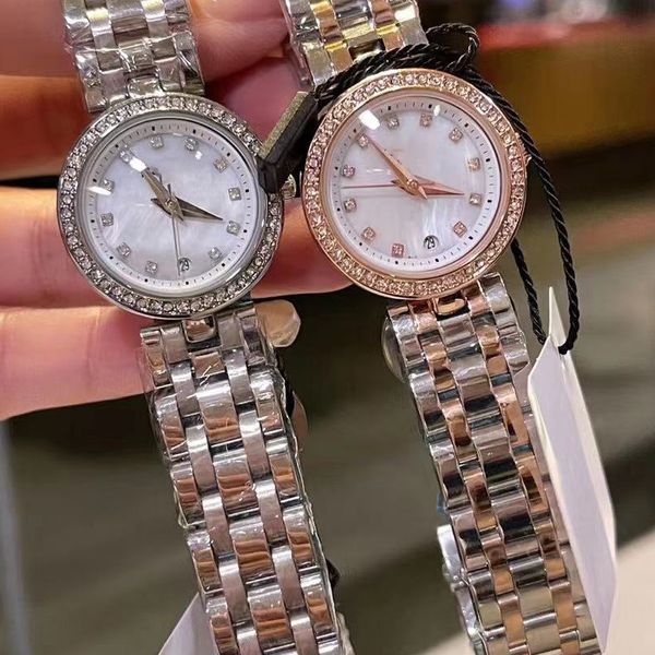 Luxus-Damenuhr, importiertes Quarzwerk, Mineralglas, Spiegel, 26 mm, Steinoberfläche, modische Boutique-Uhren237b