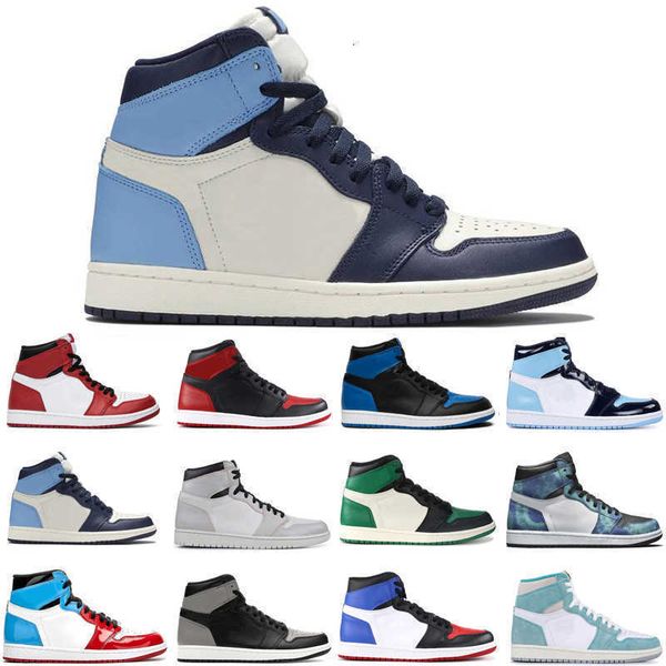 

jumpman 1 1s men women basketball shoes dark mocha unc obsidian gold toe pine green athletic mens womens trainers sports sneakers
