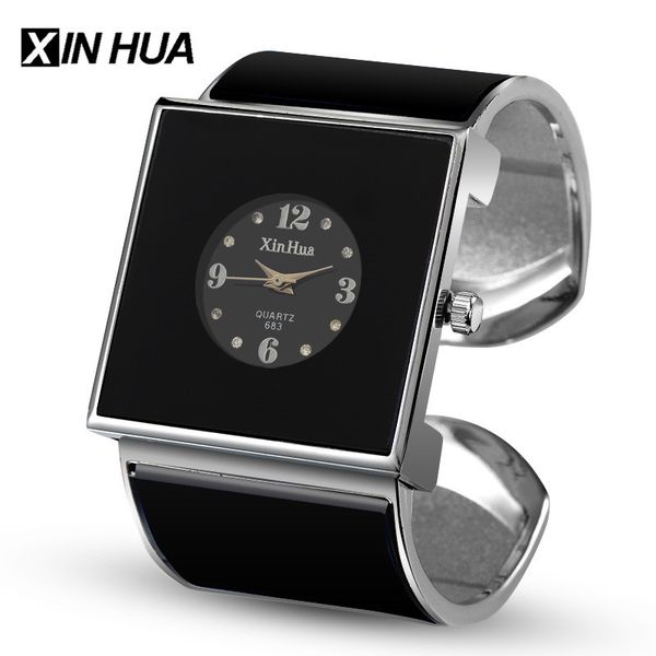 Xinhua Mulheres observam quartzo aço inoxidável pulseira de pulseira de shinestone designer de relógio exclusivo feminino feminino feminino