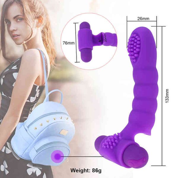 Giocattoli del sesso masager Vibratore Massaggiatore Giocattolo per dita per adulti Mini pene Punto G Massaggio Stimolazione del clitoride Masturbazione femminile Negozio ZMN7 GSYX Z43A