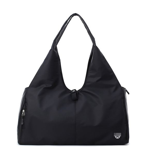 

lulu solid color sacks bags wear-resistant and waterproof large capacity one shoulder messenger fitness yoga storage sack bag m72w