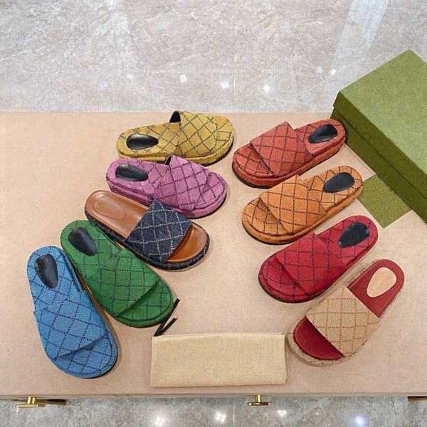 

beach slippers designer thick bottom designer sandals women shoes cartoon alphabet lady platform leather heels letter slides high heel butto, Black